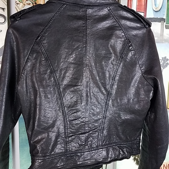 Bebe genuine leather moto jacket, size M - Picture 5 of 8